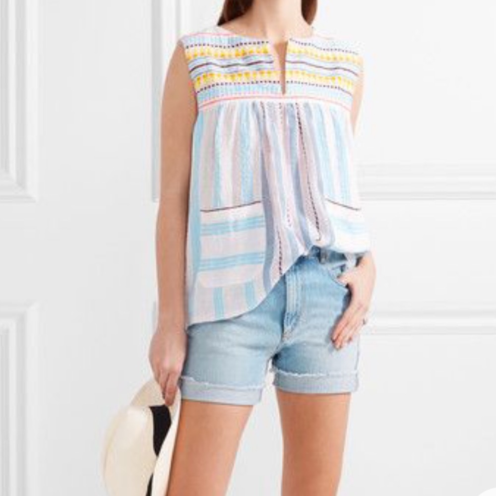 Lemlem embroidered pocket top